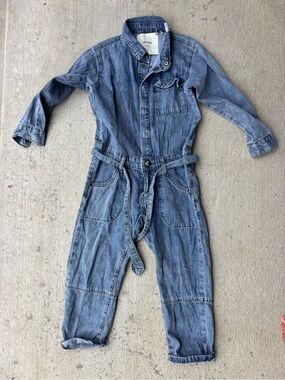 One Teaspoon Kids Denim Utility Jumpsuit - Light Blue